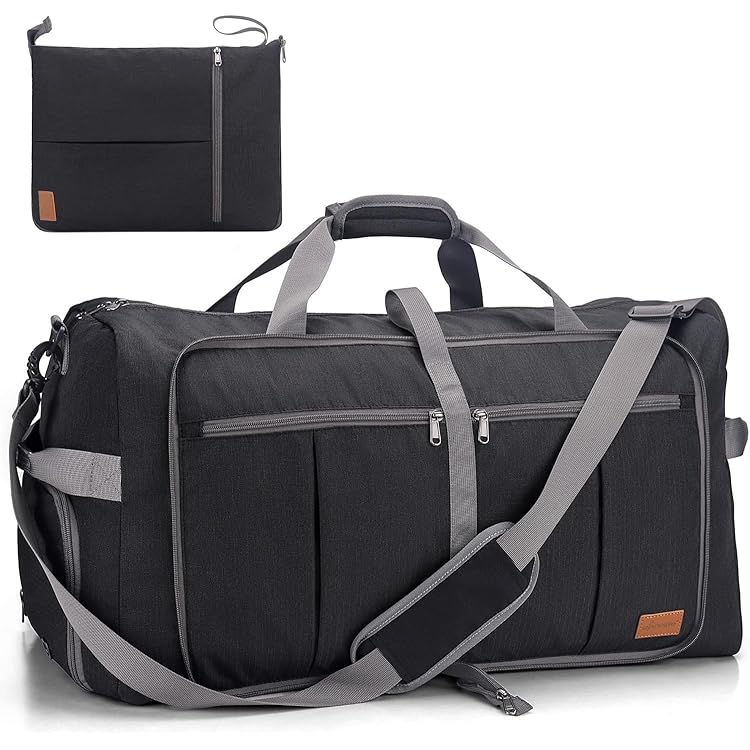 NEWHEY - Faltbare Reisetasche für Herren, wasserdicht, groß, leicht, für Camping, Wandern, faltbar, 65 l, 80 l, 100 l, 120 l, blau, 65L NEWHEY - Faltbare Reisetasche für Herren, wasserdicht, groß, leicht, für Camping, Wandern, faltbar, 65 l, 80 l, 100 l, 120 l, blau, 65L