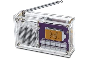 DONGKER Drahtloser FM-Radio Bausatz mit Uhr und Memory Funktion - Perfekt für Lötprojekte, DIY Elektronik und Lernende