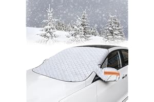 QEEROYO Parasole per Parabrezza Auto Copertura antineve con Cinghia, Parasole per Neve e Ghiaccio, Copri Parabrezza per Auto Inverno, Telo Antigelo per Parabrezzo, per Contro Neve, Ghiaccio, Gelo, 148x 90cm