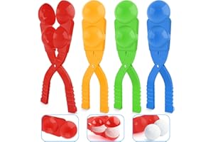 BROTOU 4er Pack Winter Schneeball Maker, Schneeball-Clip, Schneespielzeug, Schneemann-Schneeballformer, Winter-Schneeballzange, Snow Toy Spielzeug für Kinder und Erwachsene