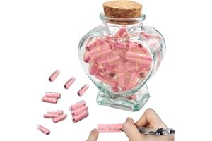 DIANE 50PCS Capsule Letters Message in a Bottle Glass,Romantic Boyfriend Gifts,Capsule Message for Boyfriend/Girlfriend,Love Letter for Valentines Day,Birthday,Cute Anniversary(Pink Color)
