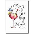 Cheers to 50 Years of Fabulous - Fun 50th Birthday Card For Women