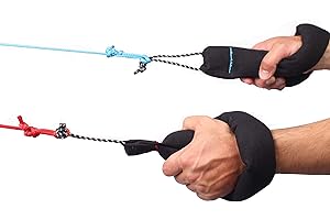 Wolkenstürmer Cloudstormer Sangles de direction rembourrées universelles 2 lignes pour cerf-volant Noir Polyester 36 cm