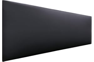 DHOME Testata in similpelle o tessuto AQUALINE Testata imbottita liscia Testata letto di lusso (Similpelle Nero, 135cm (Letti 120/135/140))