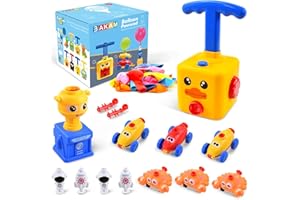 BAKAM Power Balloon Car Toy Set for Kids, Balloon Launcher Car, STEM Toy, Inflatable Car Racer Kit for Boys & Girls (Duck)