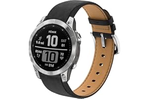 BIRDTOBR Cuir Bracelet pour Fenix 7/ Fenix 6/ Fenix 5, 22mm Réglable Classique Premium Cuir Band de Remplacement pour Fenix 7 Solar/Fenix 6 Pro/Fenix 5 Plus