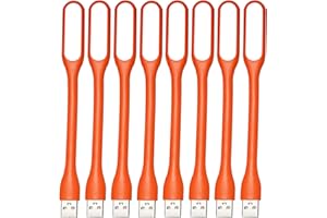 EBYPHAN 8pcs Mini USB Licht für Tastatur, Flexible USB Laptop Licht, Einstellbare USB Lampe für Notebook Computer (Schwanenhals Struktur, LED Beleuchtungsquelle) (Orange)