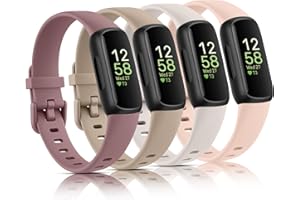 MELIYA Straps for Fitbit Inspire 3 Strap for Women Men, 4Pack Silicone Strap Sport Replacement Wristband for Inspire 3