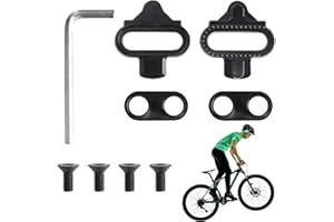 QOCO 2 pcs Bike Cleats SPD Self-Locking Cycling Cleat Robust Mountain Bike Cleats Compatible with Shimano SPD Bicycle Cleat with Allen Key for Spinning Men Women Mountain Bike Shoe