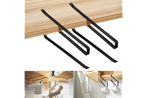 Vicloon Portarotolo da Cucina Senza Foratura, 2 Pezzi Porta Carta da Cucina Sottopensile, 26CM Porta Rotolo da Cucina, Portarotolo da Cucina Sotto Armadietto SUS 304 Acciaio per Cucina Bagno Armadi