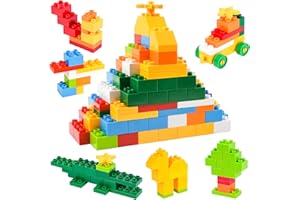 ABOHU Juego de bloques de construcción grandes clásicos, juego de bloques de construcción grandes de 246 piezas, compatible con todos los ladrillos a granel de las principales marcas juego de ladrillo