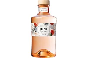 G-VINE June Gin Melocotón - 700 ml, 37.5º - Ginebra aroma de Melocotón y Frutas del Verano - Elaborada para la creación de cócteles - Sin Gluten