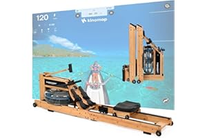 ‎CHRISTOPEIT SPORT GERMANY Christopeit Wasserrudergerät klappbar für Zuhause WP5000 oder Colorado - Rudergerät Holz, Hybrid Wasser-Magnet-System, Kinomap, Bluetooth