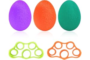 ANSD 3 Pcs Stress Relief Balls for Adults and Kids,2 Pcs Hand Grip Strength Trainer, Strength Hand Exercise Ball Squishy to Training Finger and Wrist