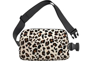 Taeku Marsupio alla Moda Donna Uomo Borsa a Cintura a Tracolla Leggera Impermeabile Piccola Borsa da Viaggio per Corsa Allenamento (Leopardo)