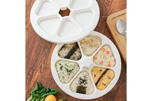 OCASTUTED Onigirin Rice Mold, Sushi Triangle Mold, Rice Ball Maker Triangle Non-Stick Rice Ball Moulds, 6 Way Triangular Sushi Maker, Onigirin Rice Balls Press Maker
