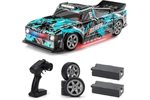 ACAMMZAR Voiture Télécommandée Drift, 1:16 25KM/H 4WD Voiture Télécommandée Tout Terrain Enfant Adulte, RC Drift Car pour Les Garcon de 5 6 7 8 9 10 Ans, avec lumières LED, Deux Piles