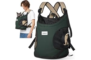 ALLSOPETS Hundetragerucksack, Tragbarer Haustiertragerucksack für Katzen Hunde Welpen, Integrierter Sicherheitsgurt, Ergonomisches Design, Atmungsaktiver Hunderucksack für Motorrad (Türkis)