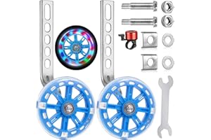 JIAHUADE Stabilizzatore Rotelle,Rotelle Universali per Bicicletta Bambini,Ruote Laterali Bicicletta,Rotelle Stabilizzatore,Stabilizzatori per Bicicletta Bambini,Rotelle Regolabili per Bici (B)