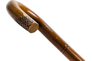 MASTER OF CHESS Superbe bâton de Marche/Canne/Crosse en Bois Bend (Marron Clair) fabriqué à la Main! (Marron Clair) (Marron Clair)