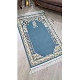G&Uuml;LSEV HOME(1165) SAFİR Y&Uuml;N T&Uuml;ŞELİ AKRİLİK DOKUMA KALIN HALI SECCADE NAMAZLIK 80X120 Turkuaz 80 x 120