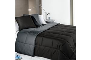 Caleffi Trapunta Bicolor Singolo Antracite in Cotone - 78188