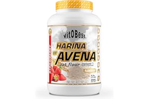 VIT.O.BEST Harina de Avena Sabores Variados - Suplementos Alimentación y Suplementos Deportivos - Vitobest (Fresa, 2 Kg)
