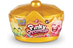 BANDAI TH00001 Pinky Promise Surprise Crown Set Blind Box Contains 2 Collectable Gemmy Friends and A Ring for Kids | Mix and Match Gems and Jewellery for Customisable Wearable Fun for Girls