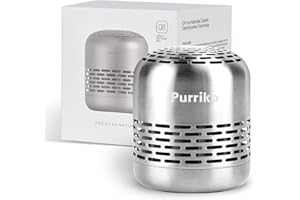 Purriko Dezodorant do lodówki, wytrzymuje do 10 lat, eliminator zapachów w lodówce, dezodorant w lodówce, skuteczniejszy niż bambusowe worki oczyszczające powietrze z sody oczyszczającej powietrze