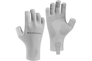 Bassdash ALTIMATE UPF 50+ Women’s Fishing Gloves UV Sun Protection Fingerless Gloves for Kayaking Paddling Hiking Cycling Driving Shooting Training