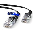 Mr. Tronic Flat Cat 6 Ethernet Cable 10m, High-Speed LAN Ethernet Network Cable with RJ45 Connectors, 10m Cat6 Internet 1 Gbps, ADSL AWG24 Patch, UTP CCA (10 Meters, Black)