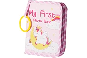 DOOCECIY Baby Photo Album Soft Cloth, My First Photo Album for Baby Newborns Toddlers