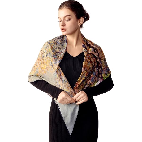 Lorenzo Cana Pashmina 7861133 - Sciarpa da donna in tessuto jacquard al 100% seta, motivo cachemire