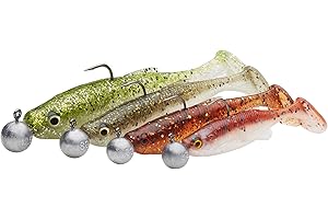 Savage Gear Fat Minnow T-Tail RTF - 4 Mounted Rubber Fish