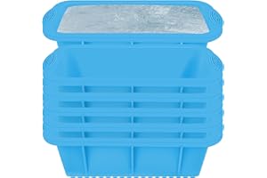 JUSONEY Bardzo Duże Silikonowe Formy do Lodu - 6-Częściowy Zestaw do Kąpieli Lodowej lub Chłodziarki, Wielokrotnego Użytku (Niebieskie)