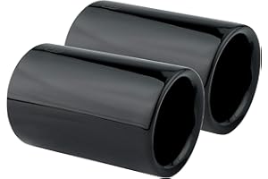 L & P CAR DESIGN L&P A307 2 Auspuffblenden Endrohrblenden Schwarz Edelstahl spiegel poliert für F20 F21 125i 125d 225d F30 F31 325d 330d Auspuffblende Plug&Play Endrohrblende Auspuff Blende Endrohre