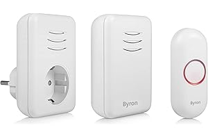 Byron DBY-22316 Sonnette sans fil - Set portable et avec prise - Portée de 150 mètres