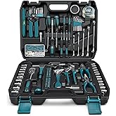 Sundpey 281 Piece Complete Tool Box &ndash; Portable Tool Set with Ratchet Wrench Set, Screwdriver Set, Metric Hex Wrenches, Pliers