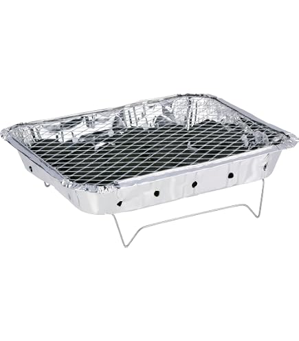 Barbecue Jetable Favorit 2999 – Plateau Aluminium Avec Pieds – Prêt à L'emploi (charbon + Allume-feu)