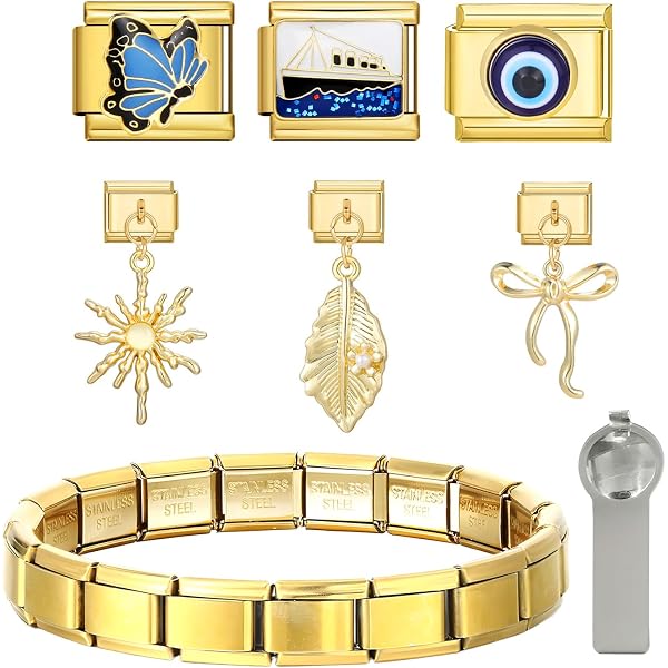 40 Breloques Italiennes Argentées 9mm - Modules Amovibles Pour Collier Personnalisable