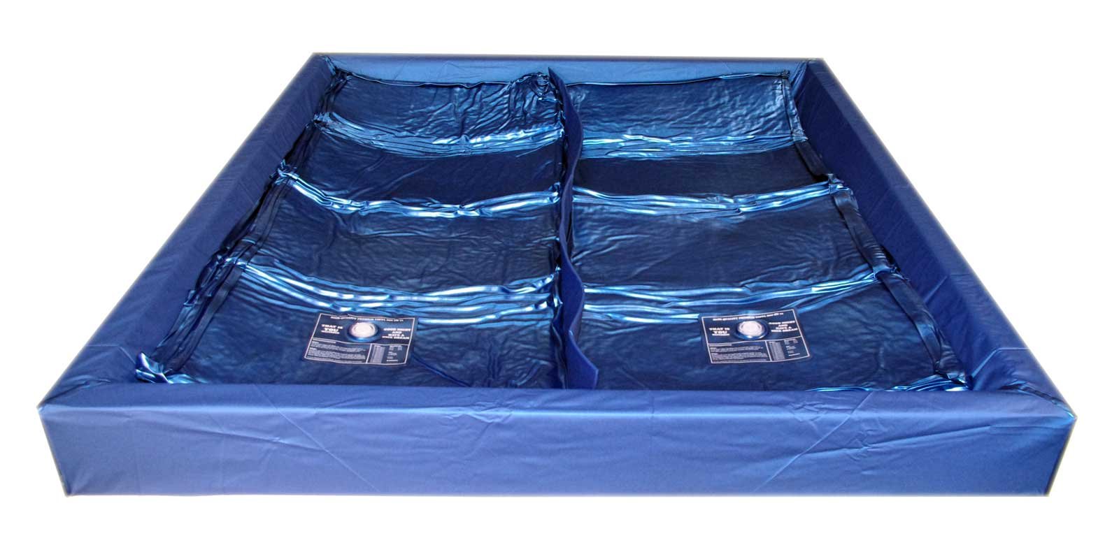 Dual-2-Kammern-Softside-Wasserbett-Komplett-inkl-Unterbau-Podest