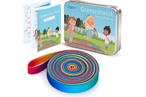 Cikyner Kinesiskt gummitwist hopprep, 4 m långt 1,5 cm brett elastiskt kinesiskt rep med instruktioner franskt hoppband för i