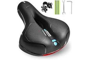 TRKIMAL Selle Vélo Confortable avec Boule d'Amortisseur à Double Ressort - Mousse à Mémoire de Forme Ergonomique pour VTT et Vélos Pliants