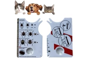 OUMUN Ti-ck Card for Humans,Ti-ck Remover Tools,Ti-ck Cards with Magnifying Glass,Ti-ck Catching Card,Plastic Ti-ck Remover,Pet Ti-ck Catcher,Easy Removal of Ti-cks,Pet Ti-ck Catching Tool,Ti-ck Remover