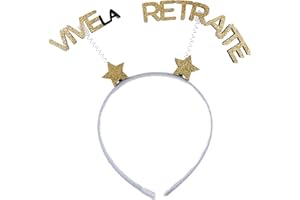 SANTEX MARIAGE Santex Serre-TÊTE VIVE LA Retraite 20X19CM Or PAILLETÉ