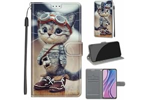 TOMYOU Funda para Xiaomi Redmi 9, Funda Movil Xiaomi Redmi 9, Estilo Cartera con Tapa abatible y Ranuras para Funda Libro Xiaomi Redmi 9 Carcasa Magnético Funda para Xiaomi Redmi 9