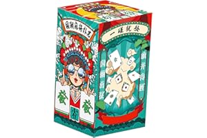 harayaa Mahjong Playing Cards Board Game Games Accessories Traditional Games with 2 Dice Mahjong Game 144 Cards/Set for Outdoor Festival Gathering, Style B