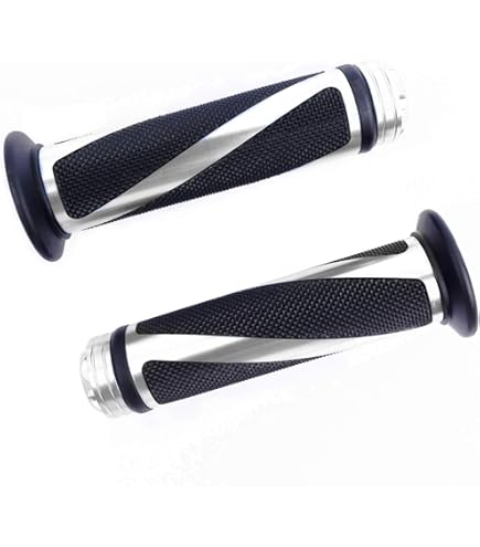 Manopole Moto Universali Antiscivolo - 2 Pezzi Per Manubri 22 Mm E 24 Mm, In Gomma Morbida - Foto 3