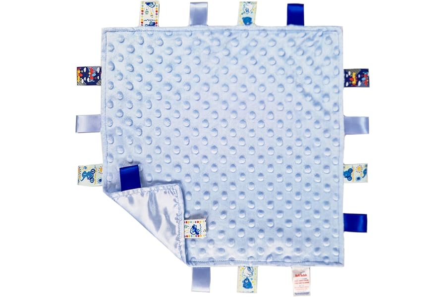 Baby Super Soft Deluxe Comforter Blanket with Satin Ribbons (Blue)