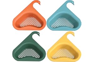 LOSTWRY 4 Pièces Passoire Evier, Panier d'évier en Forme de Cygne, Étagère de vidange d'évier Triangulaire étagère Rangement pour égouttoir Cuisine pour Fruits, Légumes, Déchets, Restes